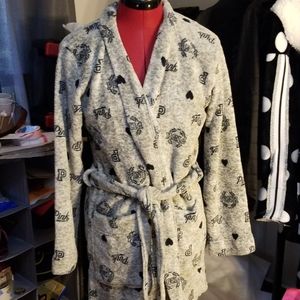 Pink Victoria's Secret grey robe